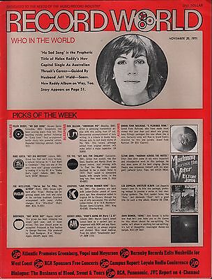 Record World November 20 1971 Helen Reddy EX 120715DBE