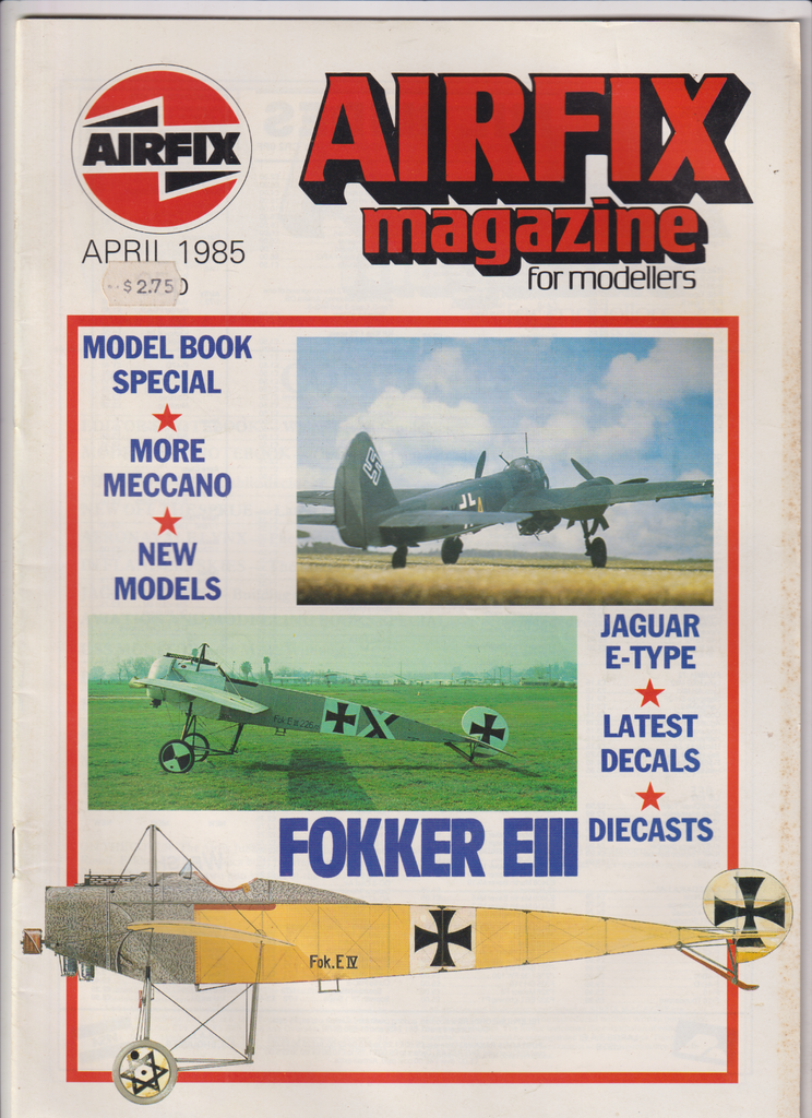 Airfix Magazine Fokker EIII & Jaguar E-Type April 1985 121919nonr
