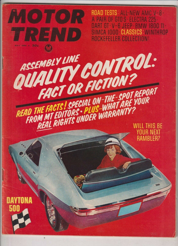 Motor Trend Mag Quality Control & Daytona 500 May 1966 031620nonr