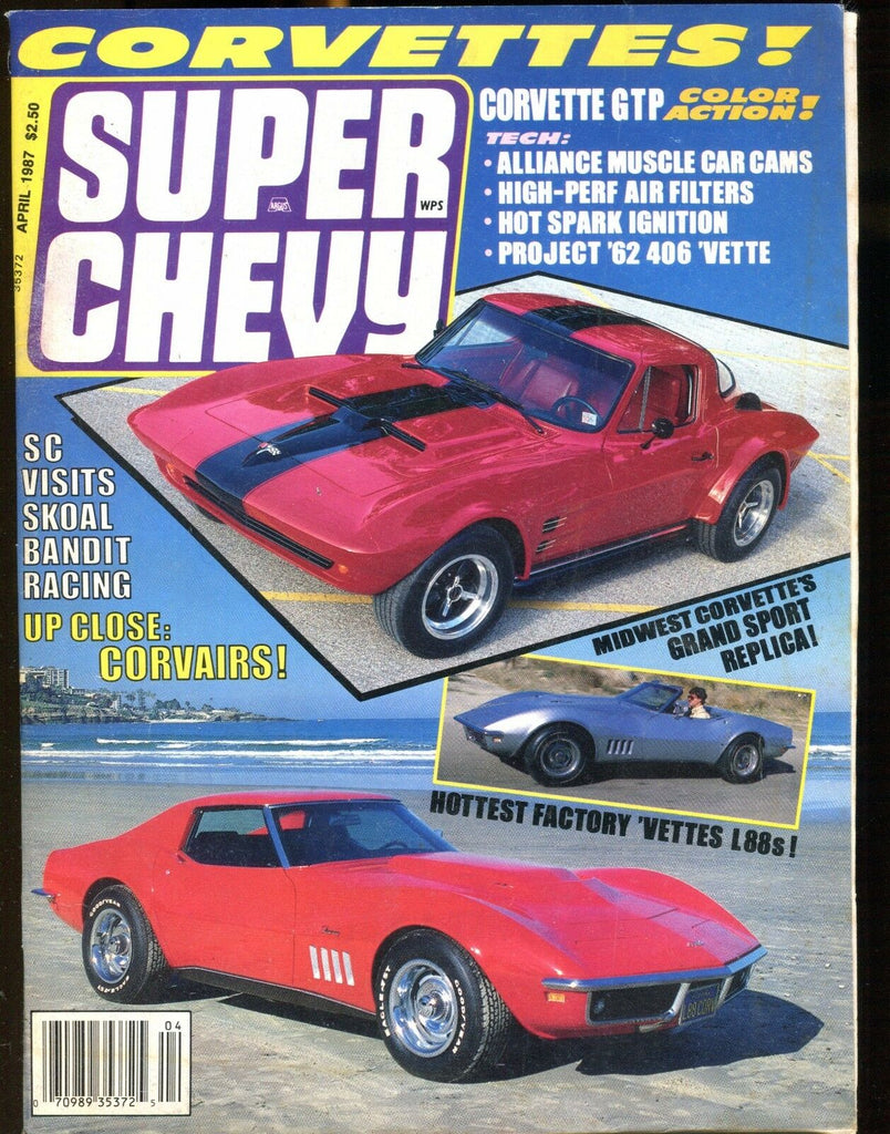Super Chevy Magazine April 1987 Corvettes VG No ML 022717nonjhe