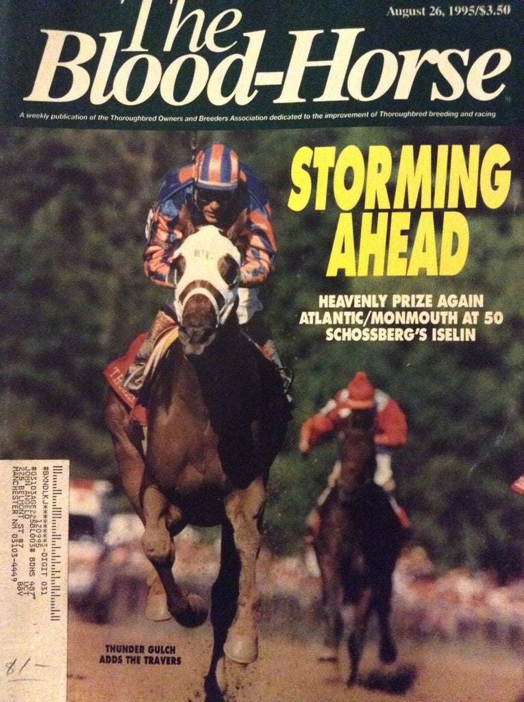 The Blood-Horse Magazine Thunder Gulch Schossberg August 26, 1995 010119nonrh