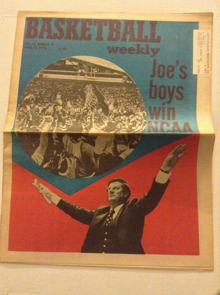 Basketball Weekly Mag Joey's Boys Win NCAA April 15, 1978 091119nonrh