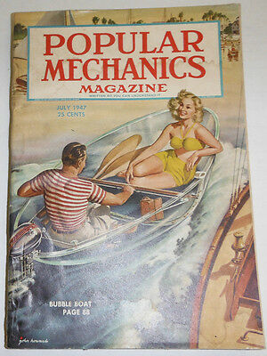 Popular Mechanics Magazine Bubble Boat July 1947 091214R