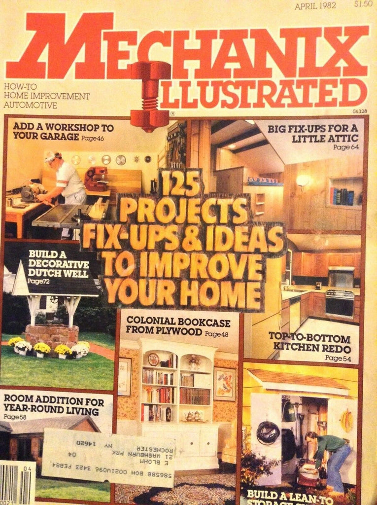 Mechanix Illustrated Magazine 125 Projects Fix-Ups April 1982 042118nonrh