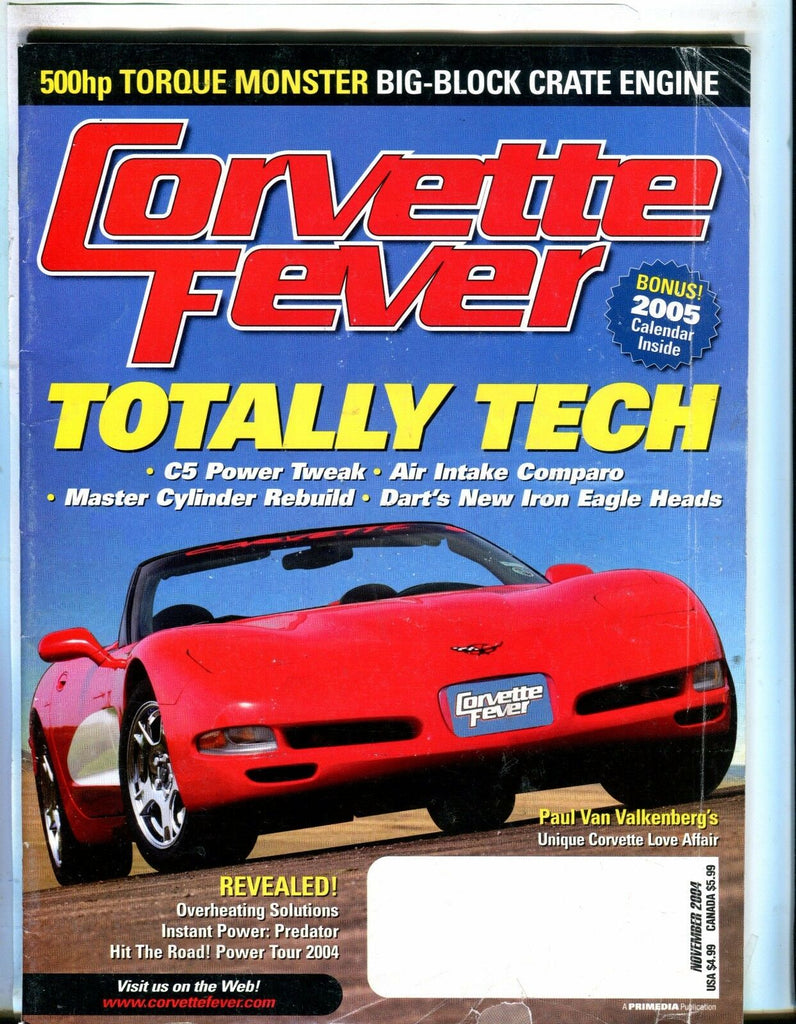 Corvette Fever Magazine November 2004 Totally Tech EX No ML 042917nonjhe