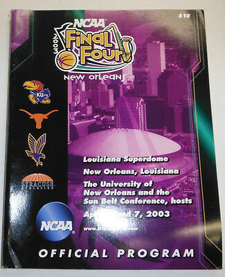 NCAA Final Four Magazine Louisiana Superdome 2003 092214R