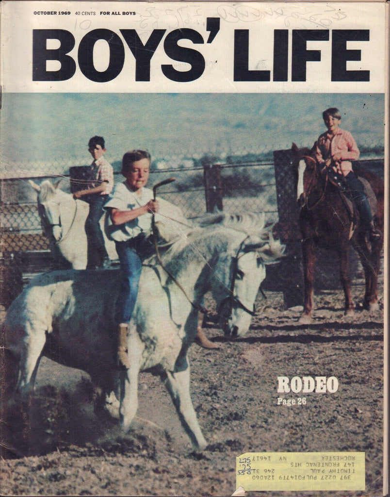 Boy's Life October 1969 Rodeo w/ML 011617DBE