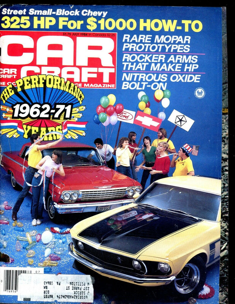 Car Craft Magazine July 1984 Performance Years Good w/ML 112916jhe