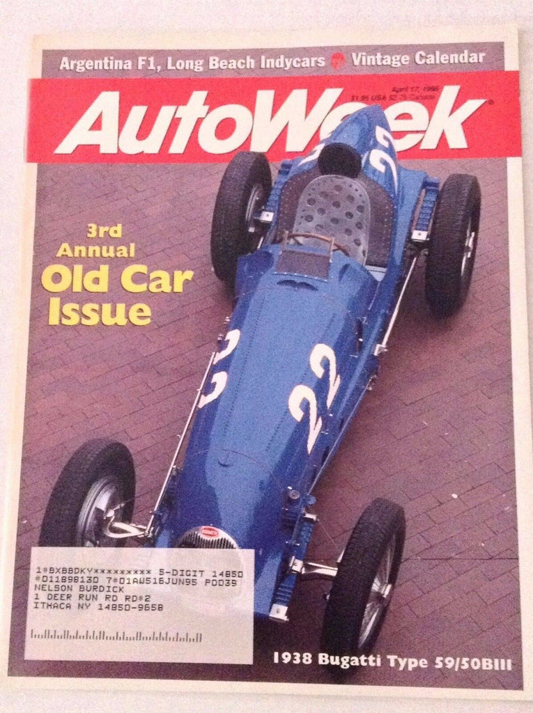 Autoweek Magazine 3rd Annual Old Car Issue April 17, 1995 011617rh