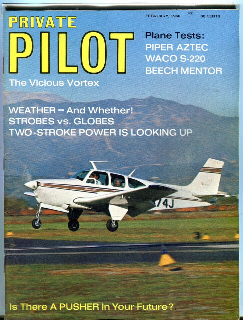 Private Pilot Magazine February 1968 Piper Aztec EX No ML 042917nonjhe