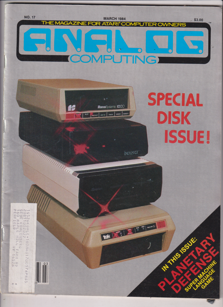 Analog Computing Special Disk & Planetary Defense March 1984 010320nonr