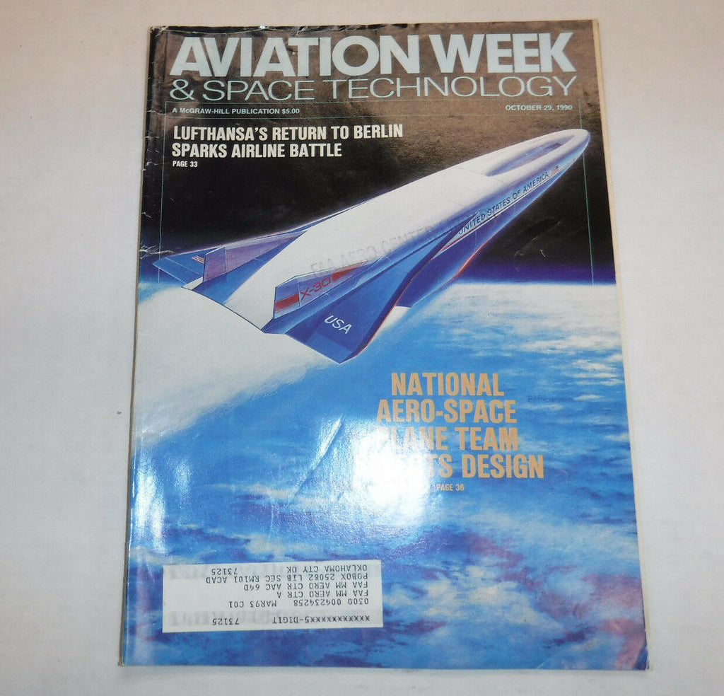 Aviation Week Magazine Lufthansa's Return To Berlin October 29, 1990 FAA 110216R