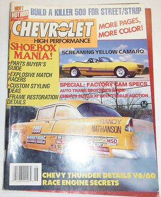 Chevrolet High Performance Magazine Parts Buyer's Guide June 1989 081914R