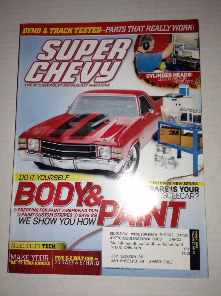 Super Chevy Magazine Nova Handle Body & Paint March 2008 030417NONRH