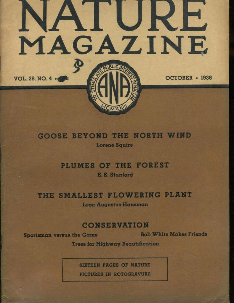 Nature Magazine October 1936 Conservation VG No ML 020617jhe