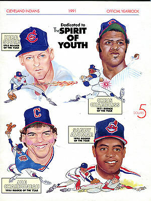 1991 Cleveland Indians Official Yearbook Herb Score Chris Chambliss EX 061616jhe