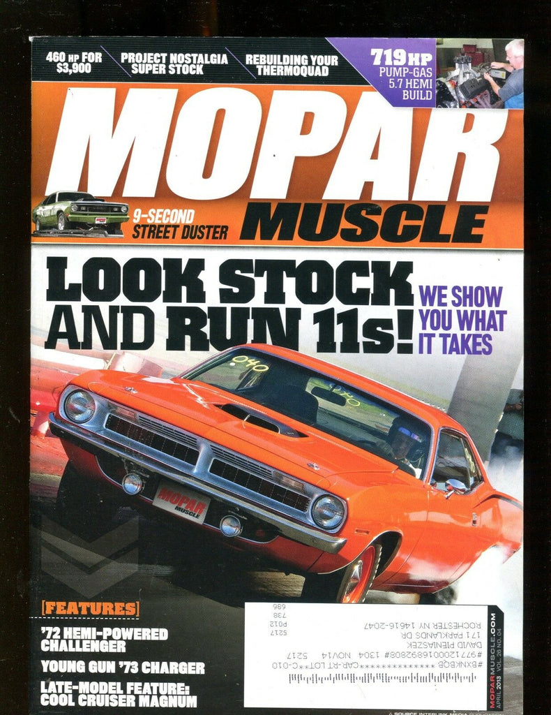 Mopar Muscle Magazine April 2013 '72 Challenger EX w/ML 011717jhe