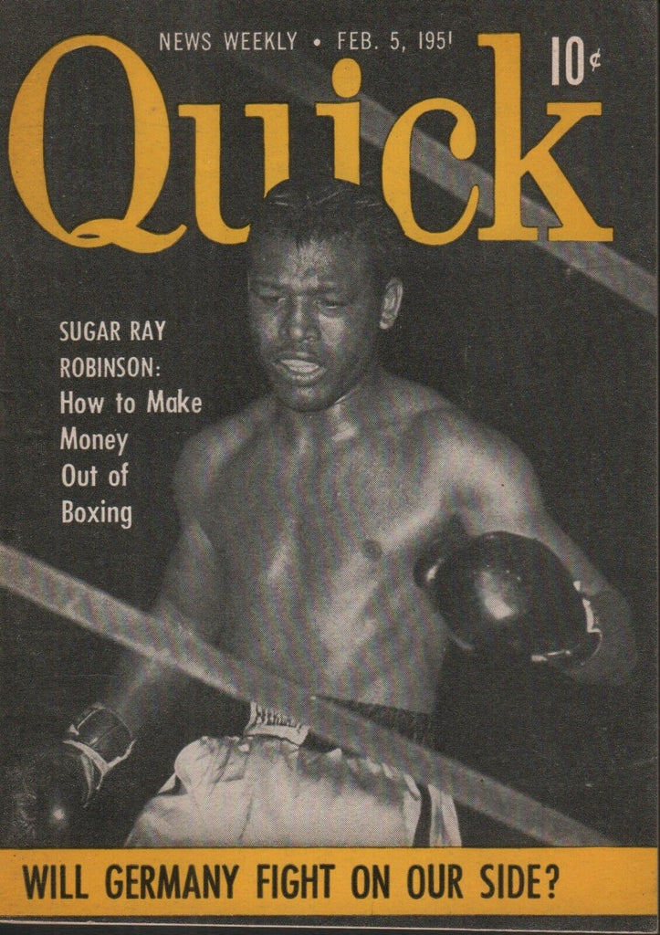 Quick News Weekly February 5 1951 Sugar Ray Robinson Cheesecake Pin Up 070819AME