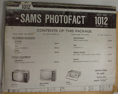 Sams Photofact Magazine Hitachi & RCA Sony No.1012 February 1969 030315r2