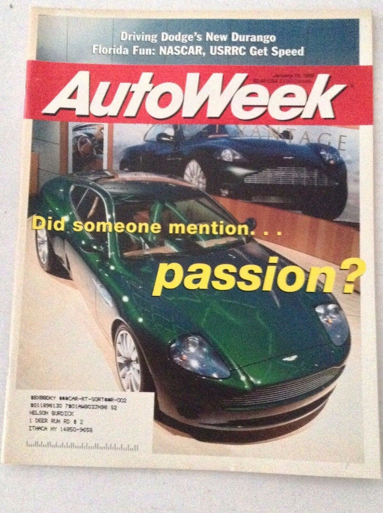 Autoweek Magazine Dodge Durango USRRC Get Speed January 19, 1998 020117RH