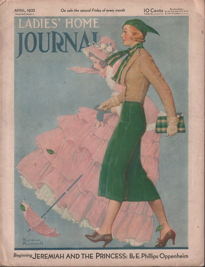 Ladies Home Journal April 1932 Norman Rockwell Philips Oppenheim 101618DBE