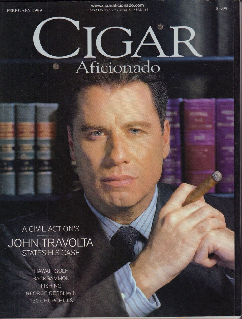 Cigar Aficionado Magazine February 1999 John Travolta 102916DBE