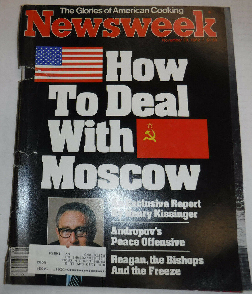 Newsweek Magazine How To Deal With Moscow November 29, 1982 100716R