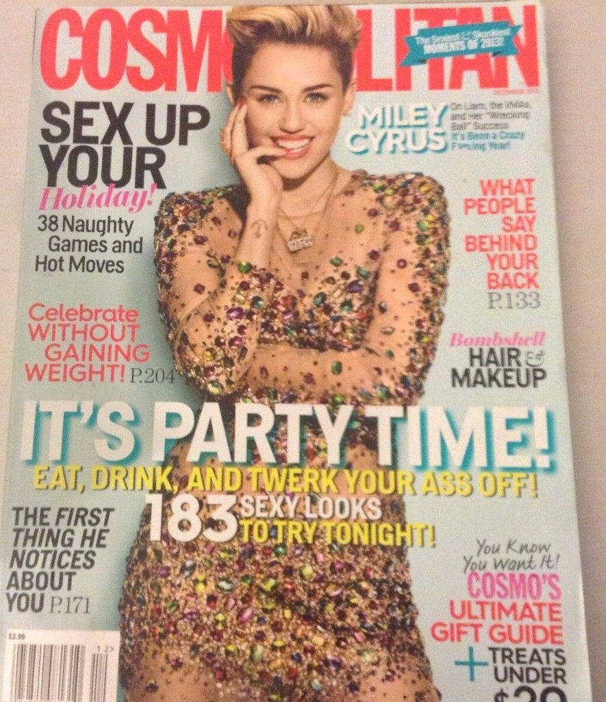 Cosmopolitan Magazine Miley Cyrus It's Party Time December 2013 080117nonrh