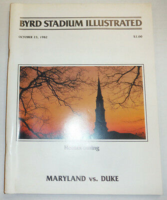 Byrd Stadium Illustrated Magazine Maryland Vs Duke October 1982 121714R