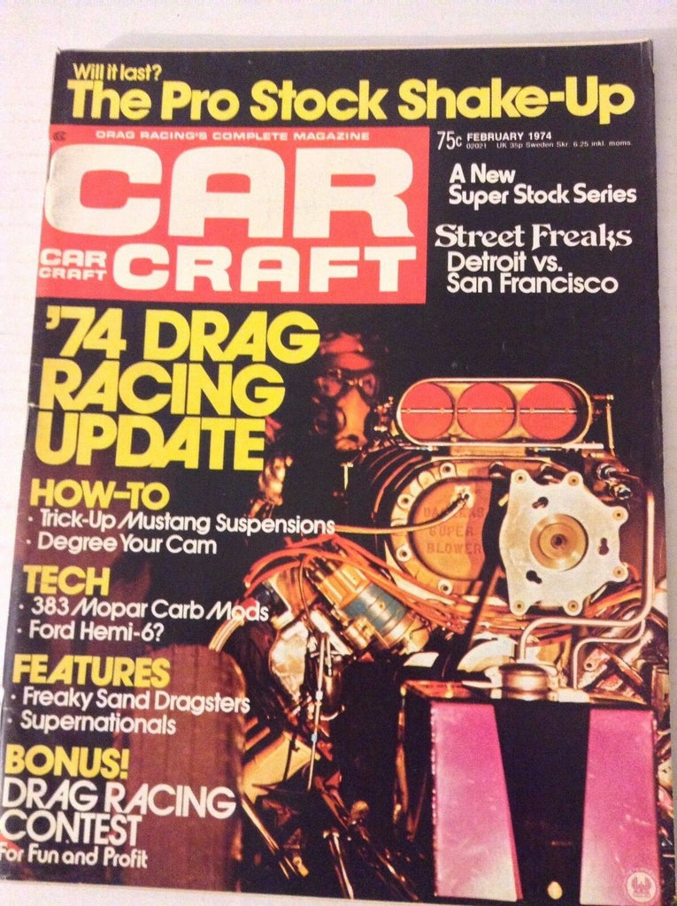 Car Craft Magazine '74 Drag Racing update February 1974 051617nonrh