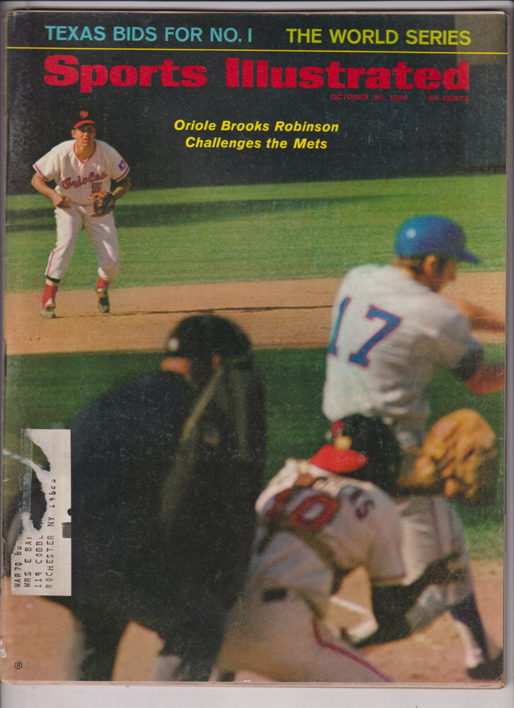 Sports Illustrated Mag Orioles Brooks Robinson October 20, 1969 013020nonr