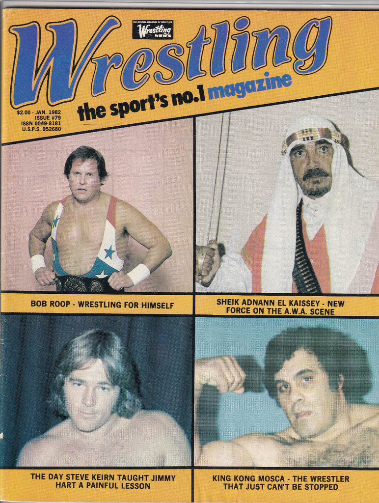 Wrestling News Magazine Bob Roop Sheik Adnamn January 1982 052919nonr