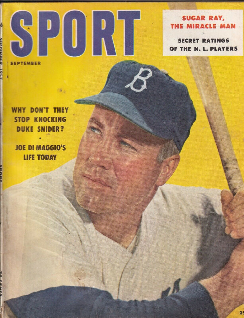 Sport Magazine Joe DiMaggio Sugar Ray Robinson September 1957 NO ML 080519nonr