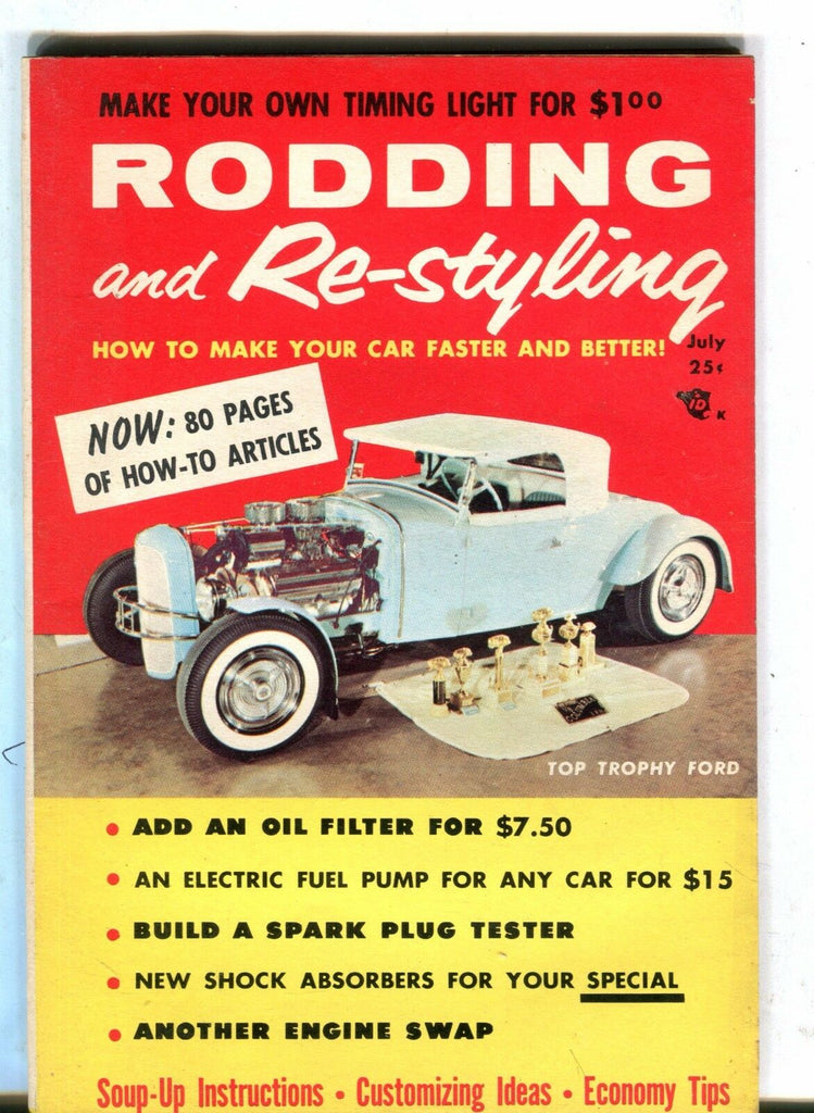 Rodding & Re-styling Magazine July 1956 Trophy Ford VG No ML 040717nonjhe