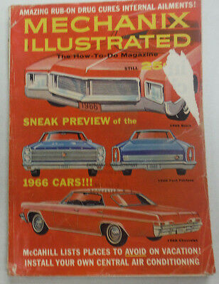 Mechanix Illustrated Magazine 1966 Buick Ford Fairlane NO ML August 1965 062015R