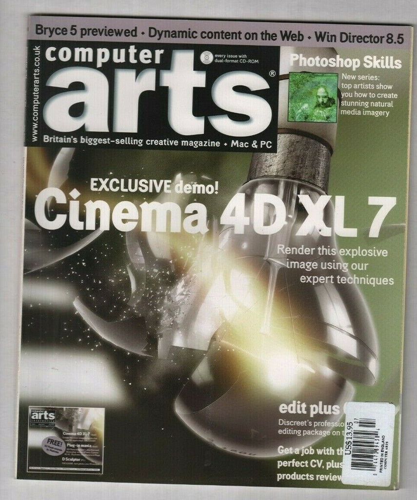 Computer Arts UK Mag Photoshop Cinema 4D XL7 Demo July 2001 011520nonr