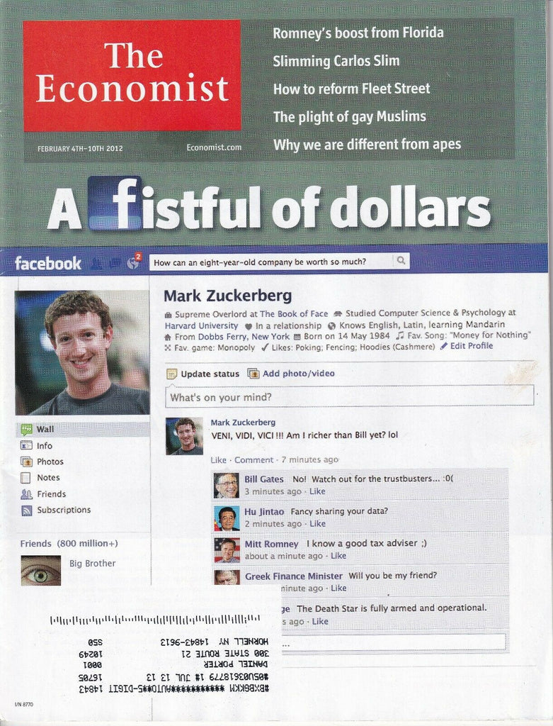 The Economist Magazine Facebook The Company February 10, 2012 040819nonr