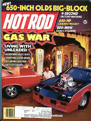 Hot Rod Magazine March 1987 Gas War W/ML EX 032116jhe