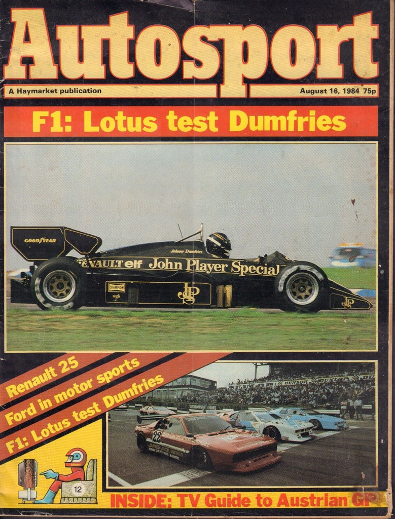 Autosport Magazine August 16 1984 John Player Special 081617nonjhe