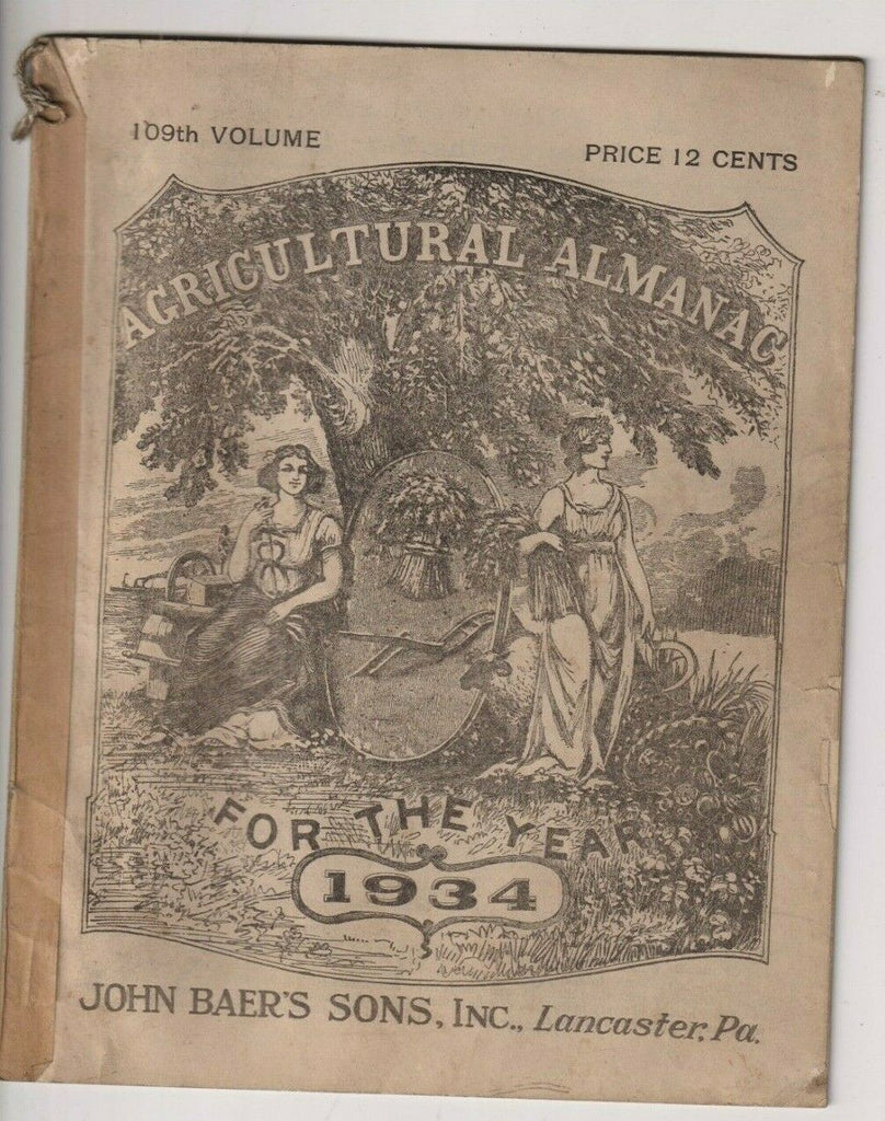 Agriculture Almanac Lancaster, PA 109 Volume 1934 022420nonr