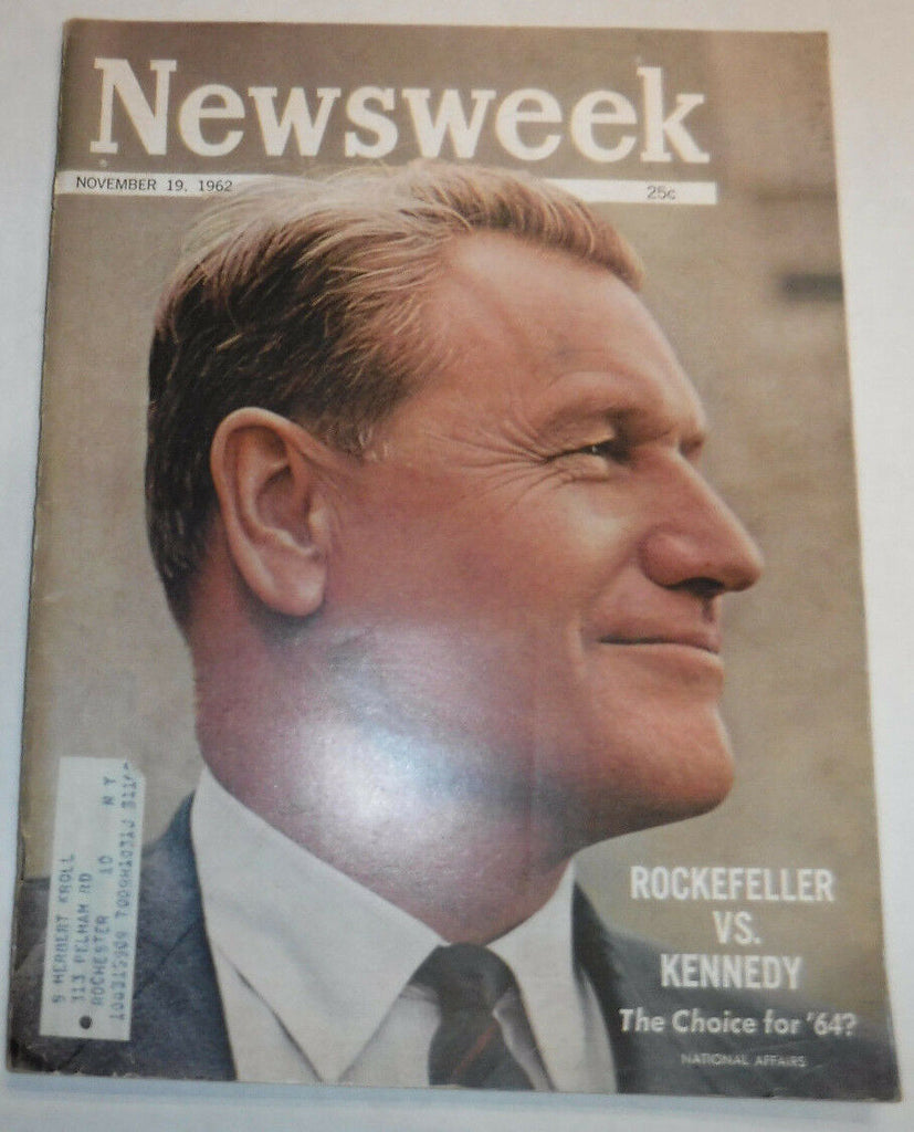 Newsweek Magazine John Rockefeller Vs John F. Kennedy November 19, 1962 100316R2