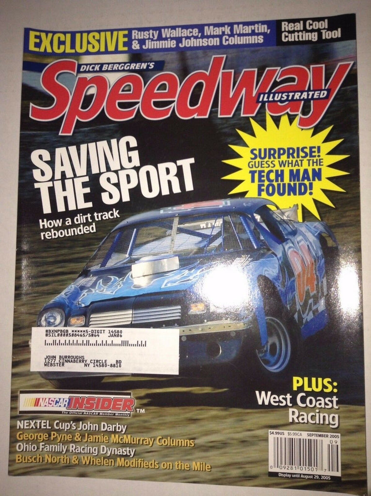 Speedway Illustrated Magazine Rusty Wallace & Martin September 2005 041217nonrh