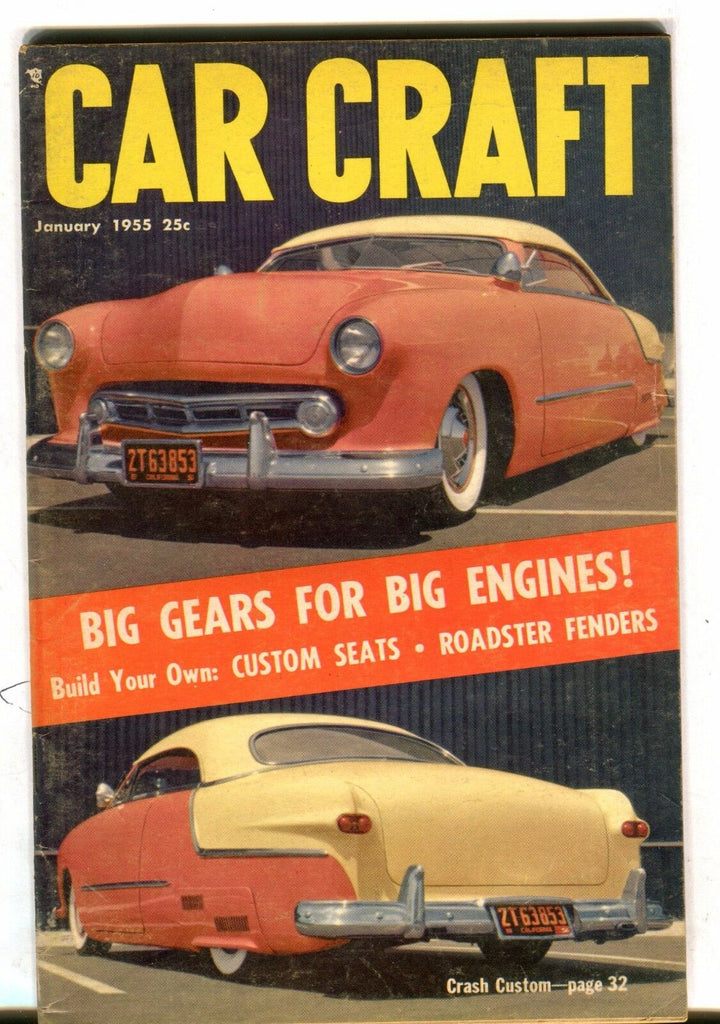 Car Craft Magazine January 1955 Crash Custom VG No ML 040717nonjhe