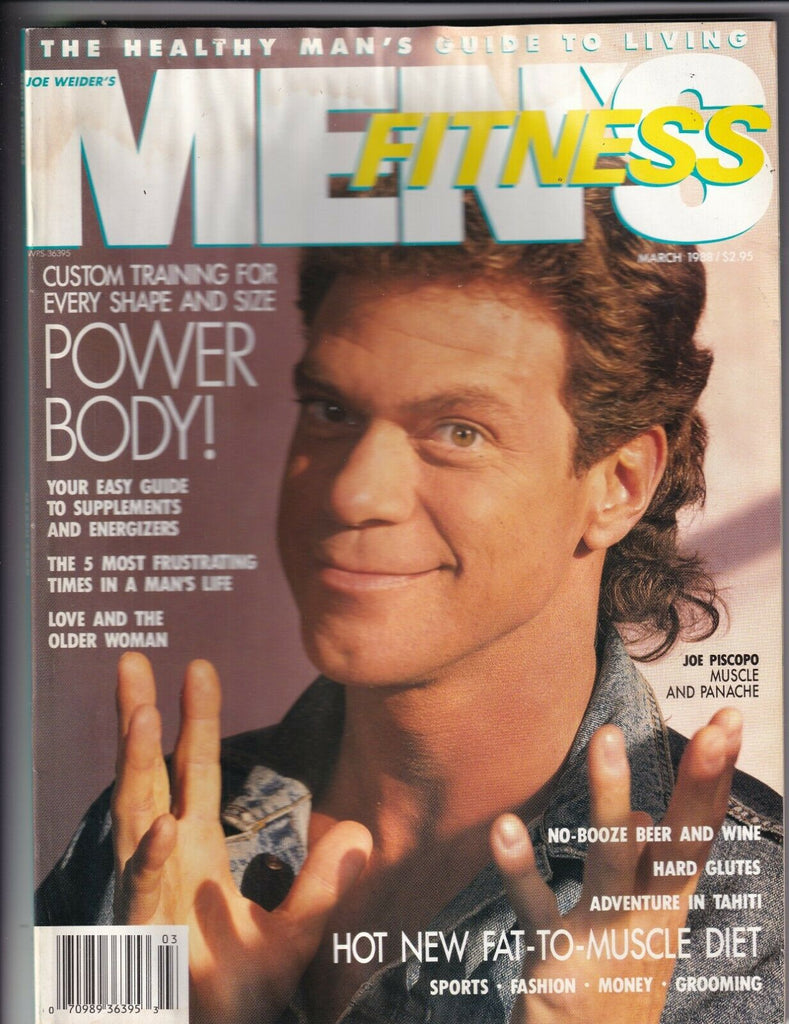 Men's Fitness Mag Joe Piscopo Fat TO Muscle Diet March 1988 120319nonr
