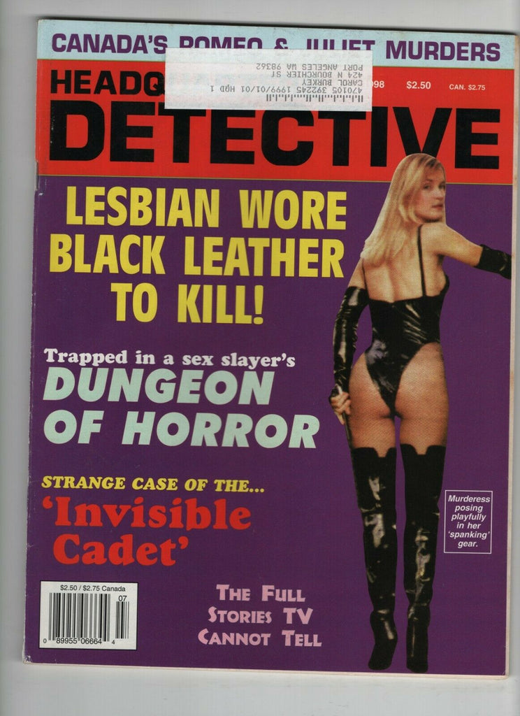Headquarters Detective Mag Dungeon Of Horror July 1998 051120nonrh