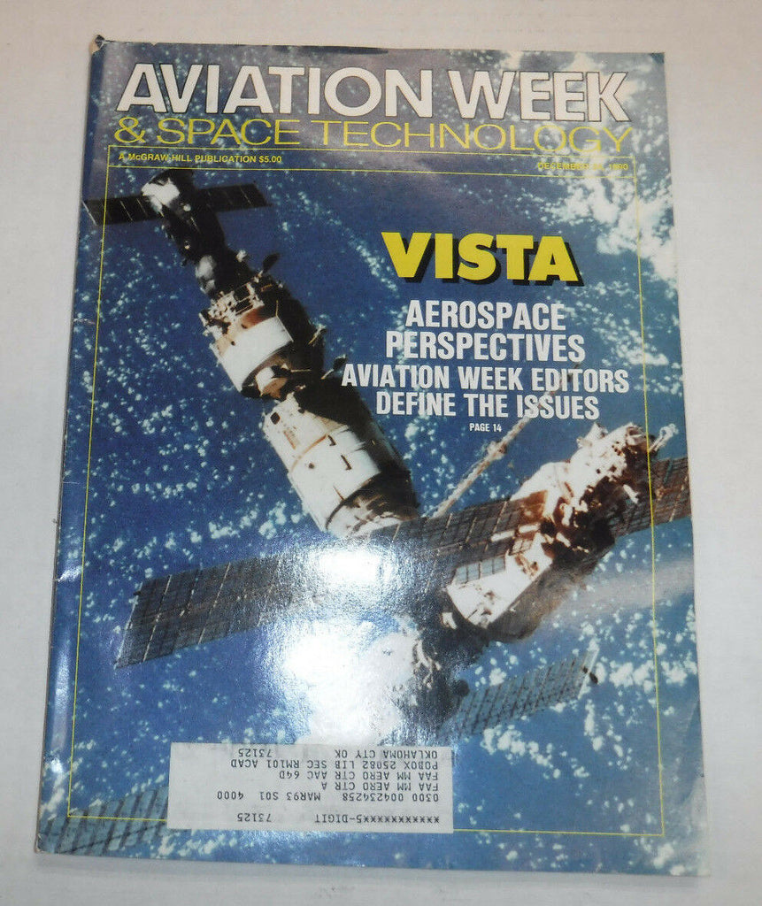 Aviation Week Magazine Vista Aerospace Perspectives December 1990 FAA 110216R