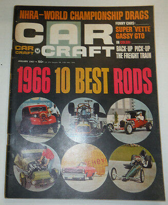 Car Craft Magazine 1966 10 Best Rods Super 'Vette January 1967 NO ML 030215r