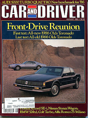 Car and Driver Magazine August 1985 Front-Drive Reunion VGEX 122915jhe2