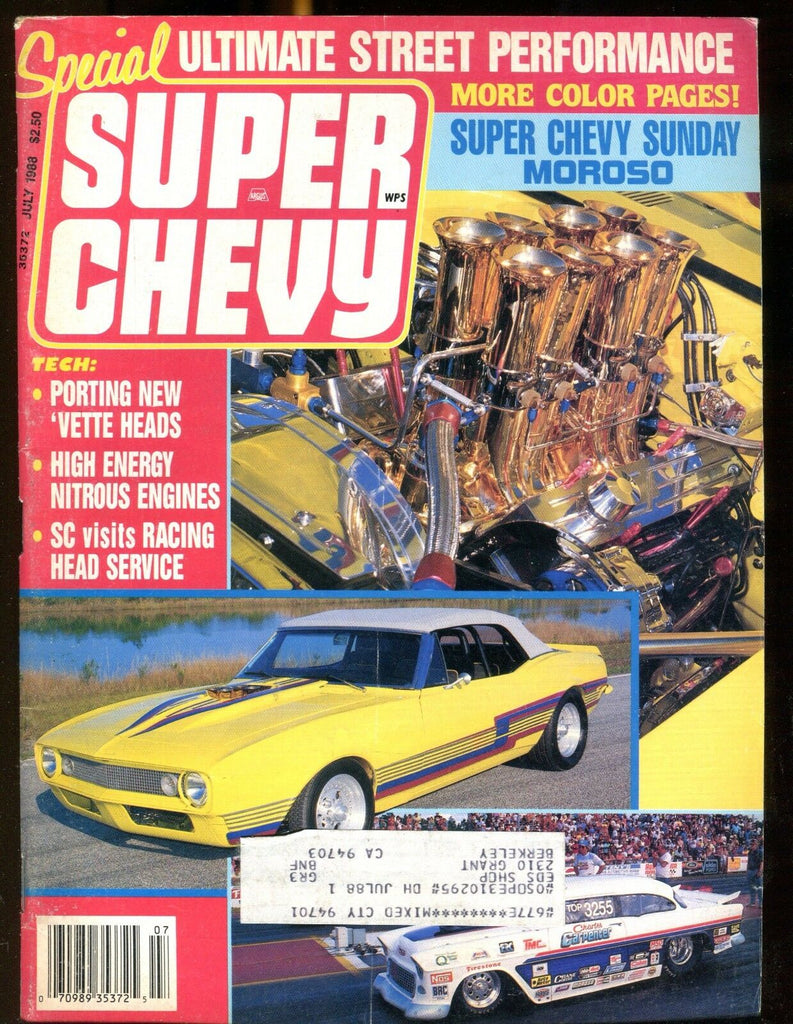 Super Chevy Magazine July 1988 Moroso EX w/ML 030117nonjhe