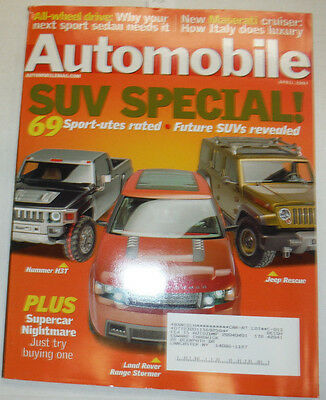 Automobile Magazine SUV Special Hummer H3T April 2004 041015R